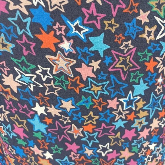 J. Crew Jacuzzi One Shoulder Top In Kaleidoscope Star Print Women's 2 Party - Picture 6 of 12